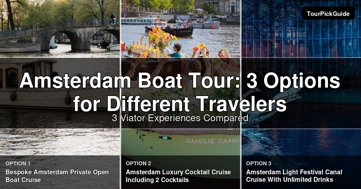 amsterdam boat tour – three Viator experiences compared