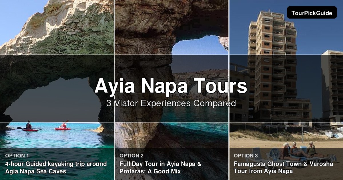 Ayia Napa tours – three Viator experiences compared