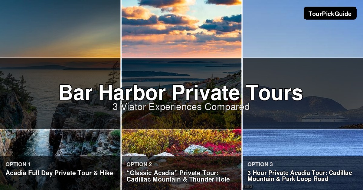 Bar Harbor private tours – three Viator experiences compared