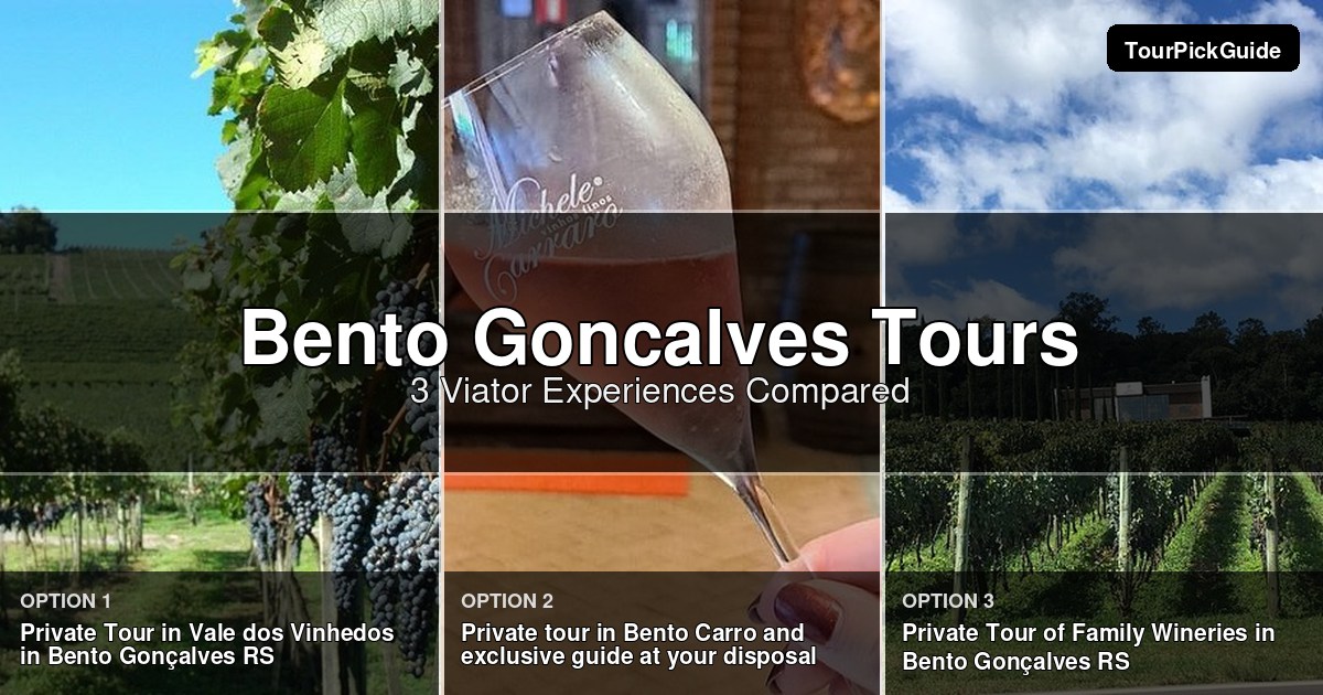 Bento Goncalves tours – three Viator experiences compared
