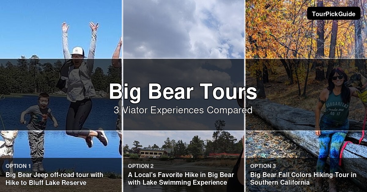 Big Bear tours – three Viator experiences compared