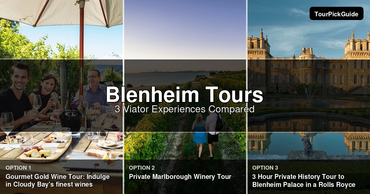 Blenheim tours – three Viator experiences compared