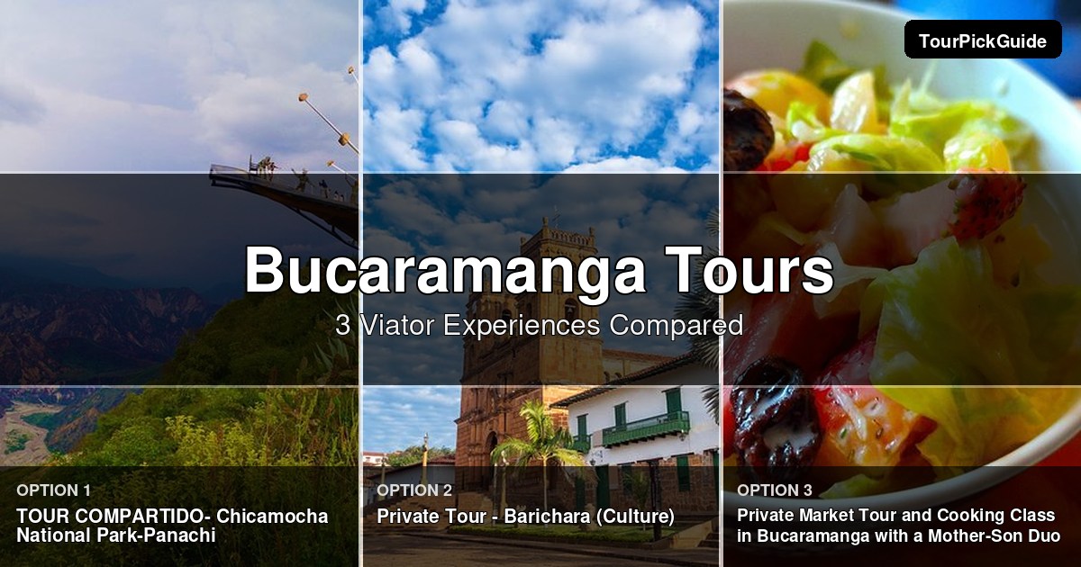 Bucaramanga tours – three Viator experiences compared