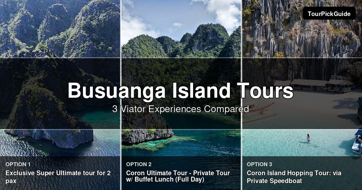 Busuanga Island tours – three Viator experiences compared