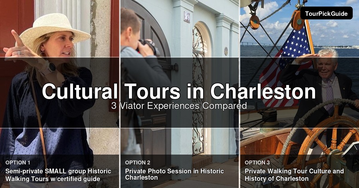 Charleston cultural tours – three Viator experiences compared