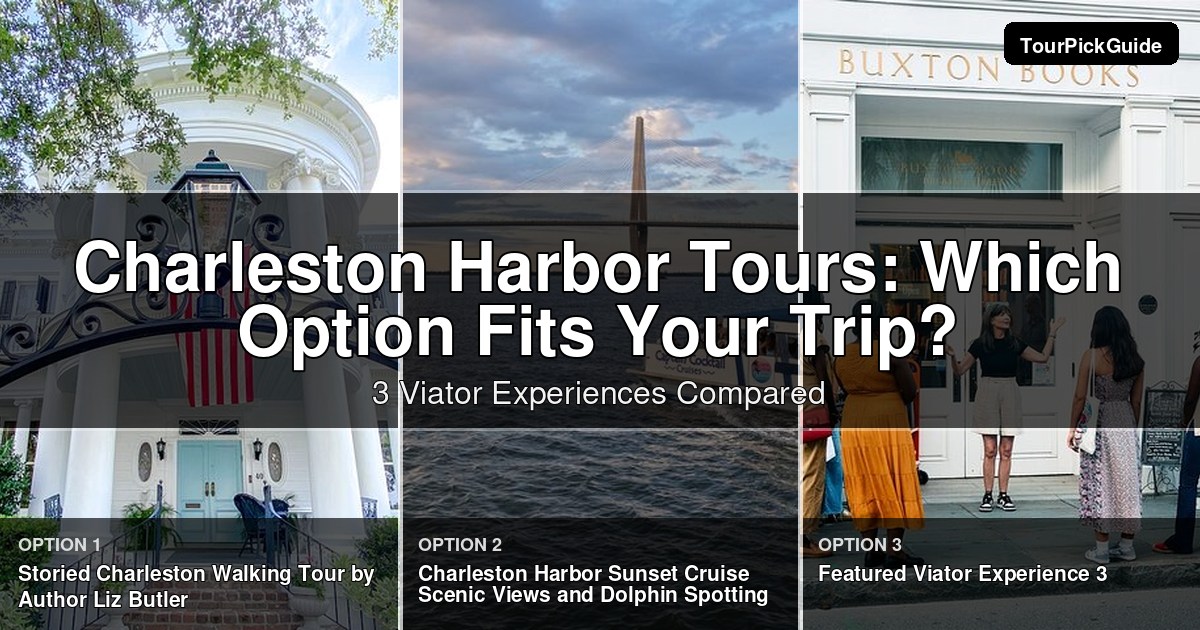 charleston harbor tours – three Viator experiences compared