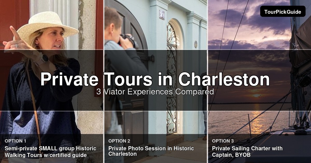 Charleston private tours – three Viator experiences compared