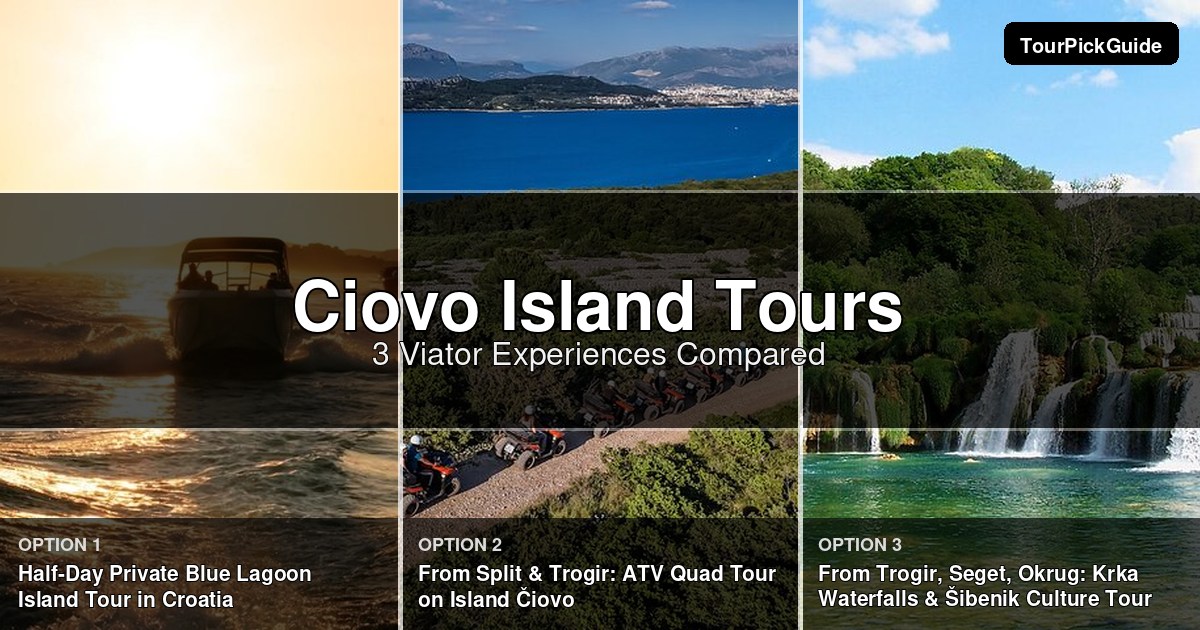 Ciovo Island tours – three Viator experiences compared