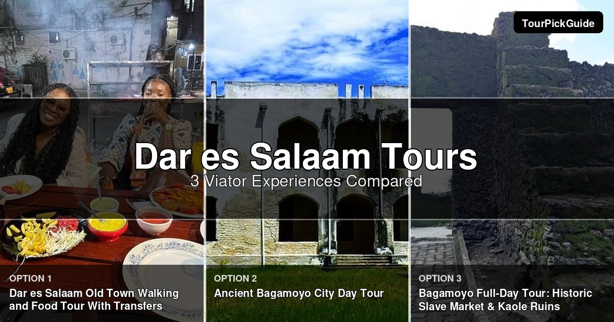 Dar es Salaam tours – three Viator experiences compared