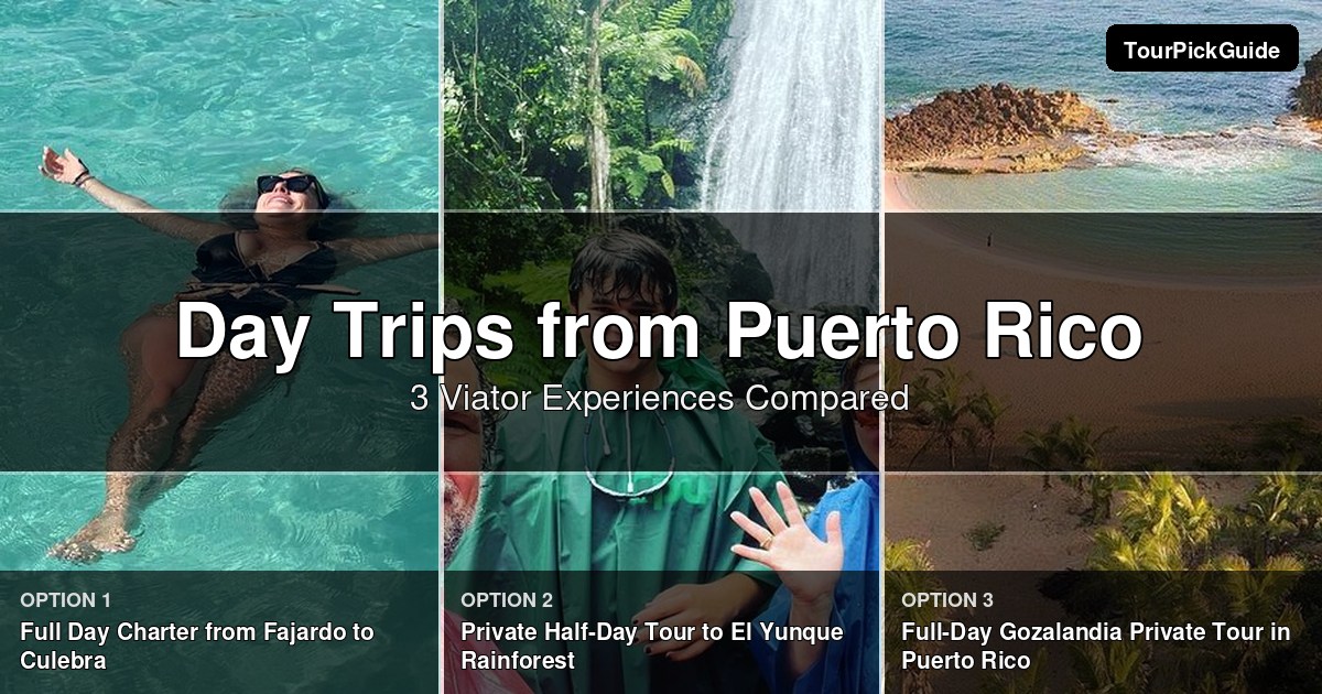 day trips from Puerto Rico – three Viator experiences compared