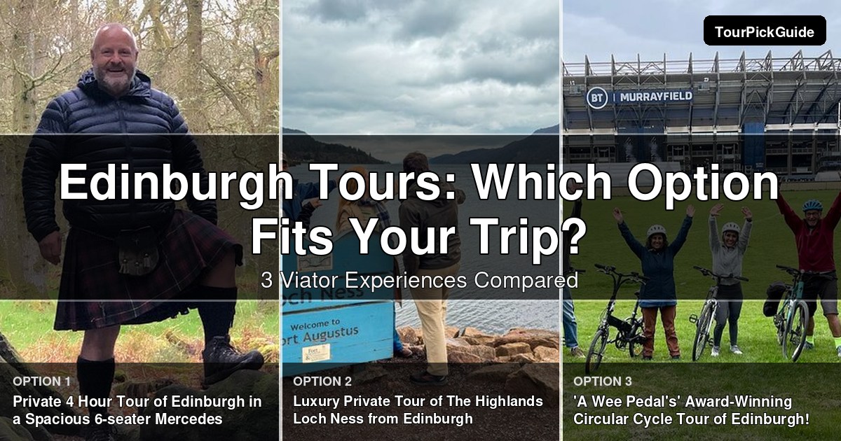 edinburgh tours – three Viator experiences compared