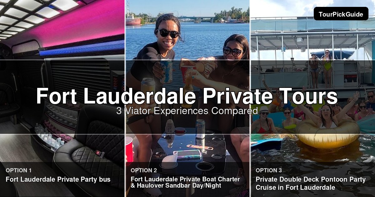 Fort Lauderdale private tours – three Viator experiences compared