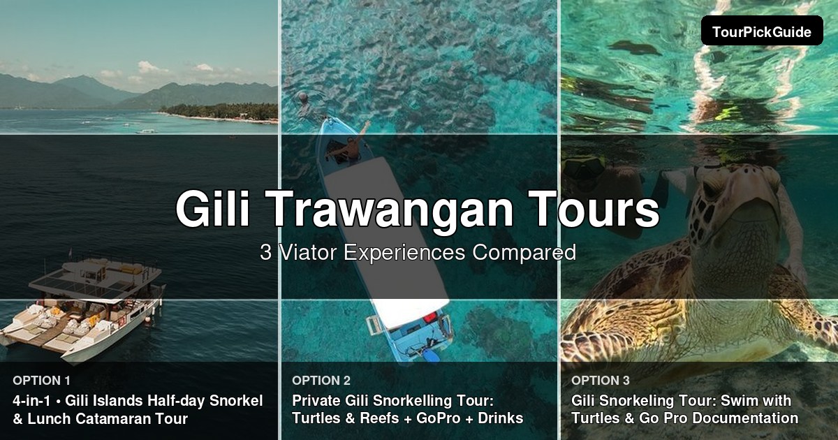 Gili Trawangan tours – three Viator experiences compared
