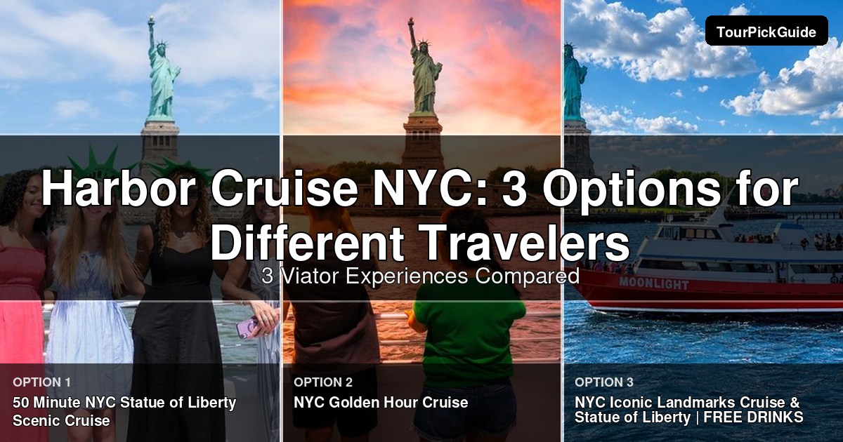 harbor cruise nyc – three Viator experiences compared