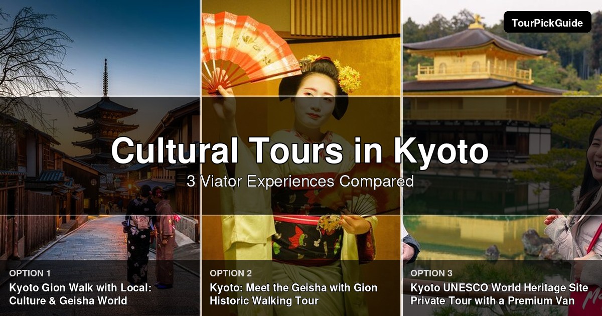 Kyoto cultural tours – three Viator experiences compared