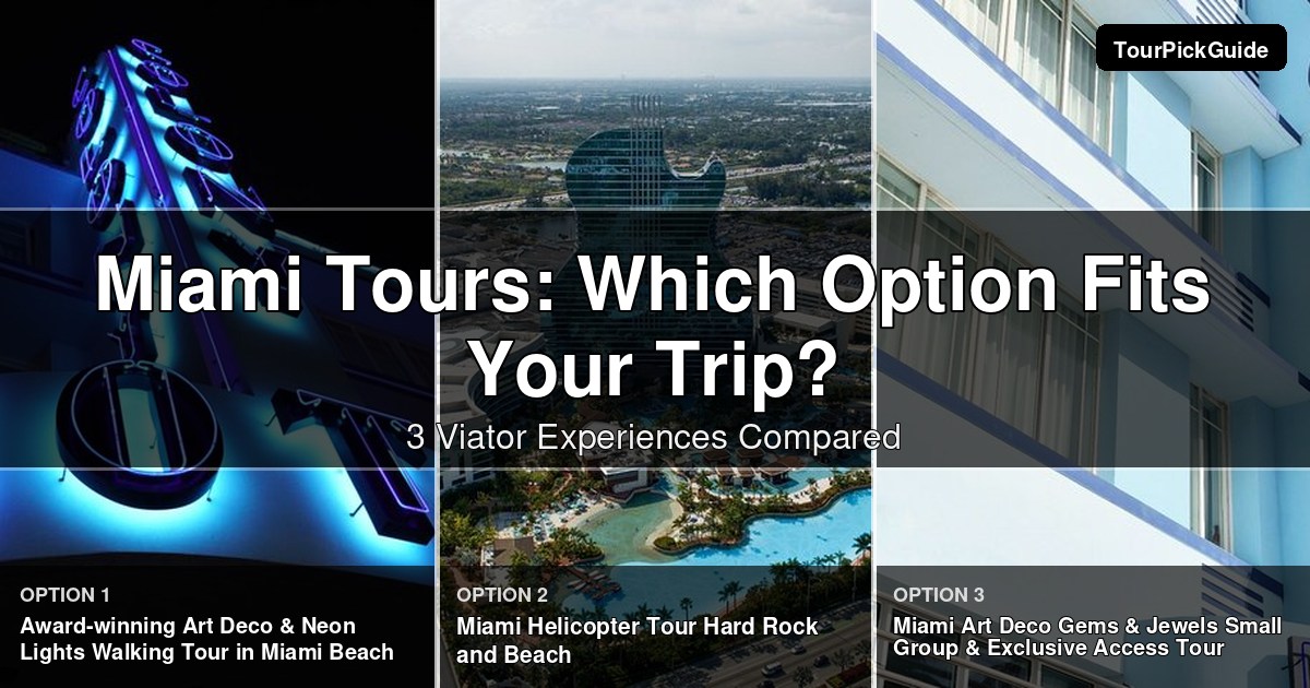 miami tours – three Viator experiences compared
