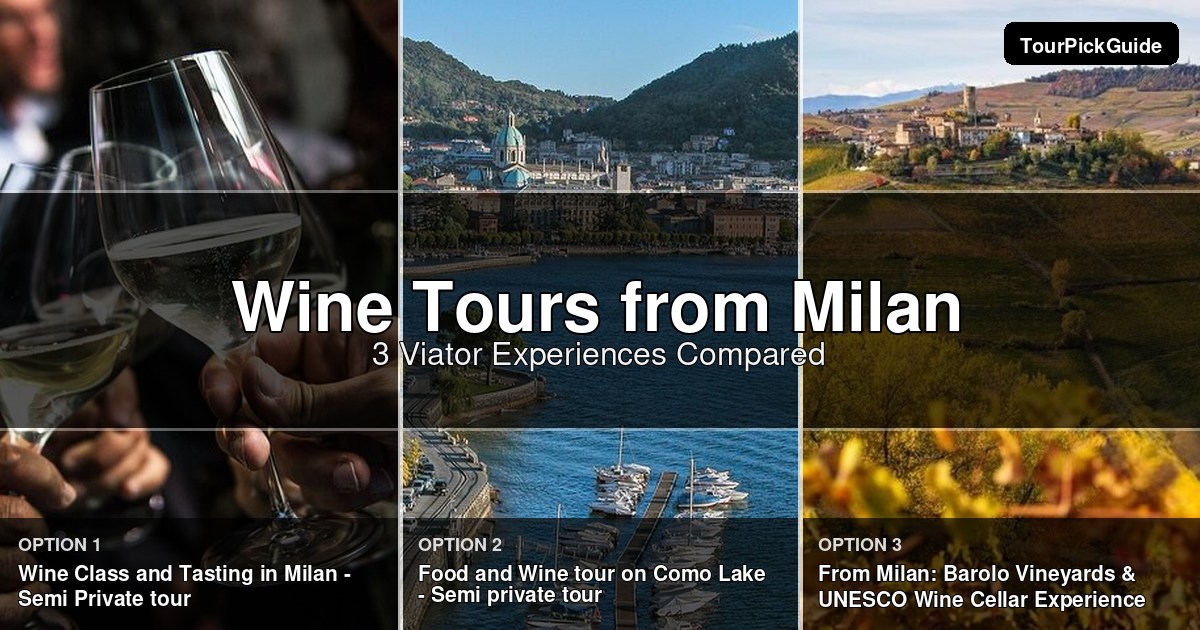 Milan wine tours – three Viator experiences compared