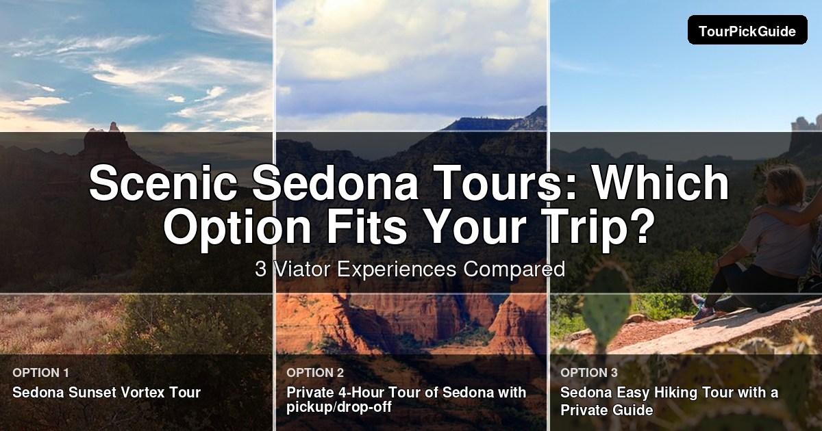 scenic sedona tours – three Viator experiences compared