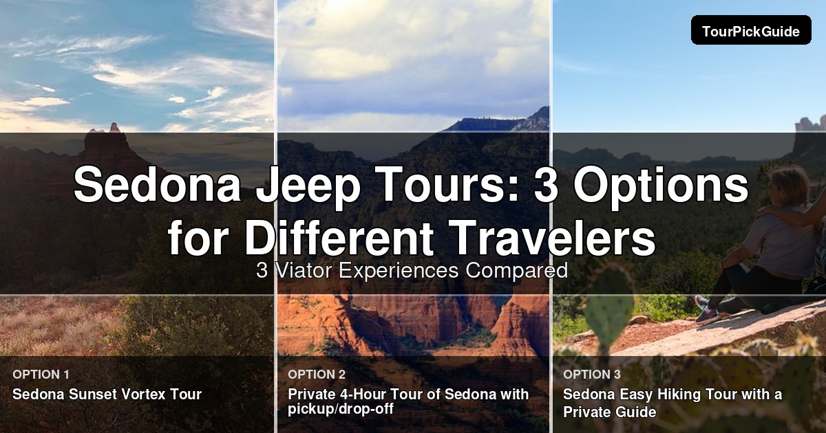 sedona jeep tours – three Viator experiences compared