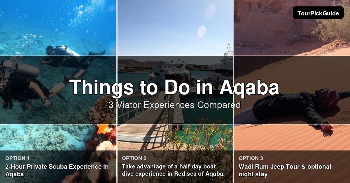 things to do in Aqaba – three Viator experiences compared