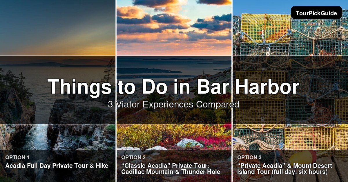 things to do in Bar Harbor – three Viator experiences compared