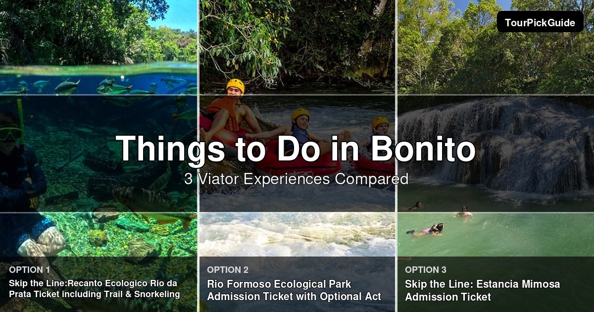 things to do in Bonito – three Viator experiences compared