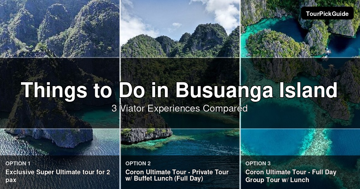 things to do in Busuanga Island – three Viator experiences compared