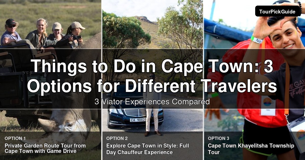 things to do in cape town – three Viator experiences compared