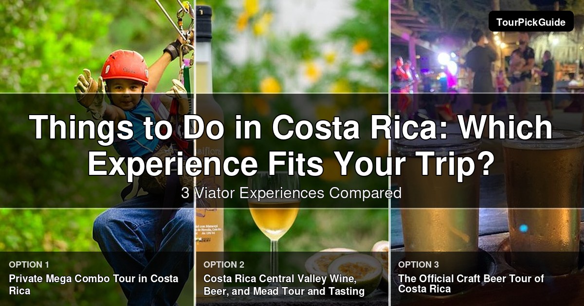 things to do in costa rica – three Viator experiences compared