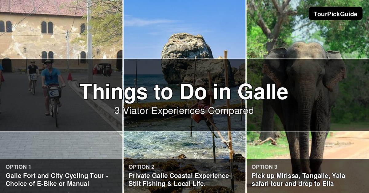things to do in Galle – three Viator experiences compared