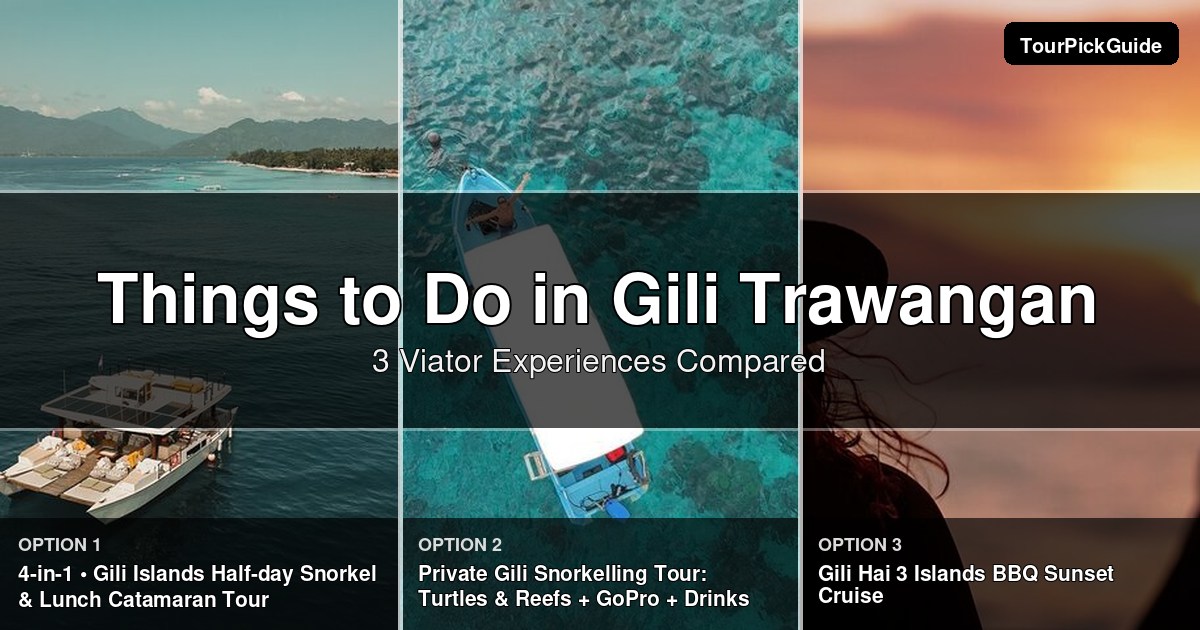 things to do in Gili Trawangan – three Viator experiences compared