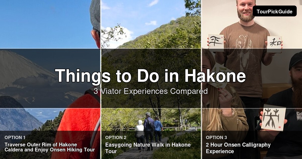 things to do in Hakone – three Viator experiences compared