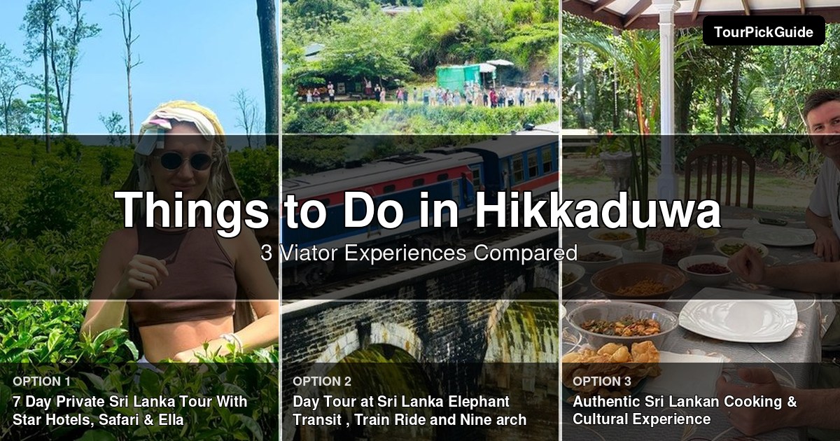things to do in Hikkaduwa – three Viator experiences compared