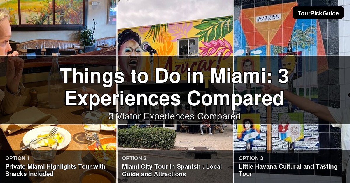 things to do in Miami – three Viator experiences compared