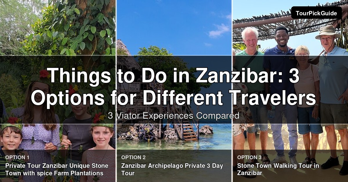 things to do in zanzibar – three Viator experiences compared