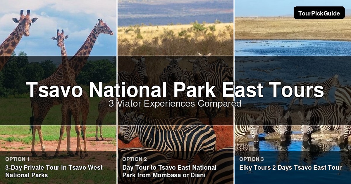 Tsavo National Park East tours – three Viator experiences compared