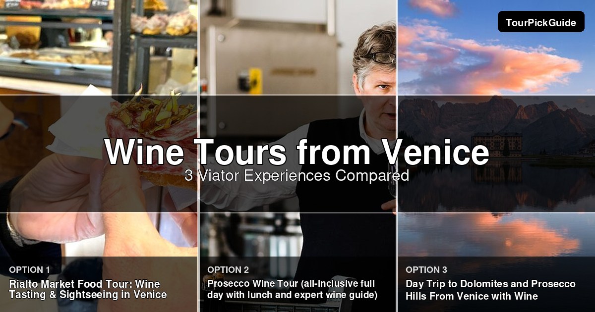 Venice wine tours – three Viator experiences compared