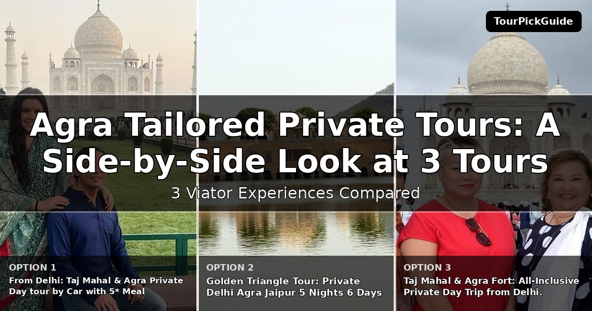 Agra tailored private tours – three Viator experiences compared