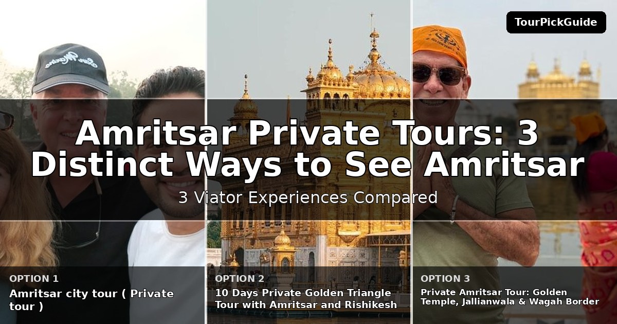 Amritsar private tours – three Viator experiences compared