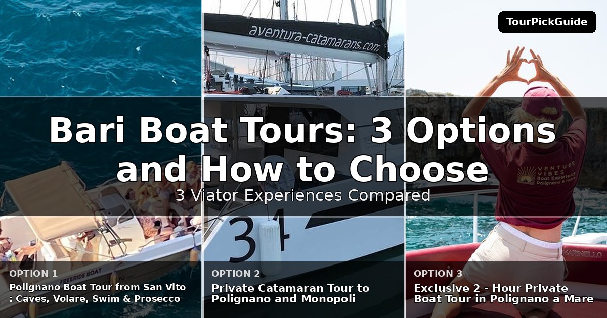 Bari boat tours – three Viator experiences compared