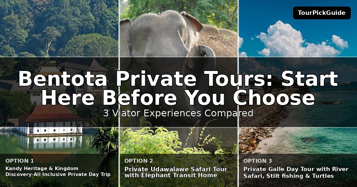 Bentota private tours – three Viator experiences compared