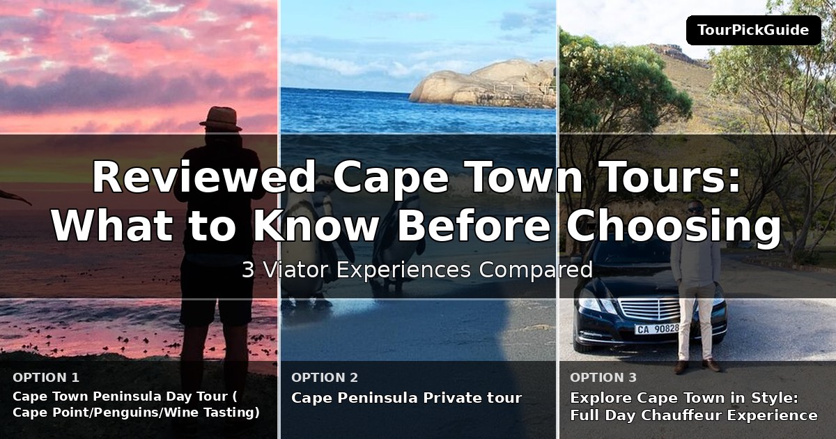 best reviewed Cape Town tours – three Viator experiences compared