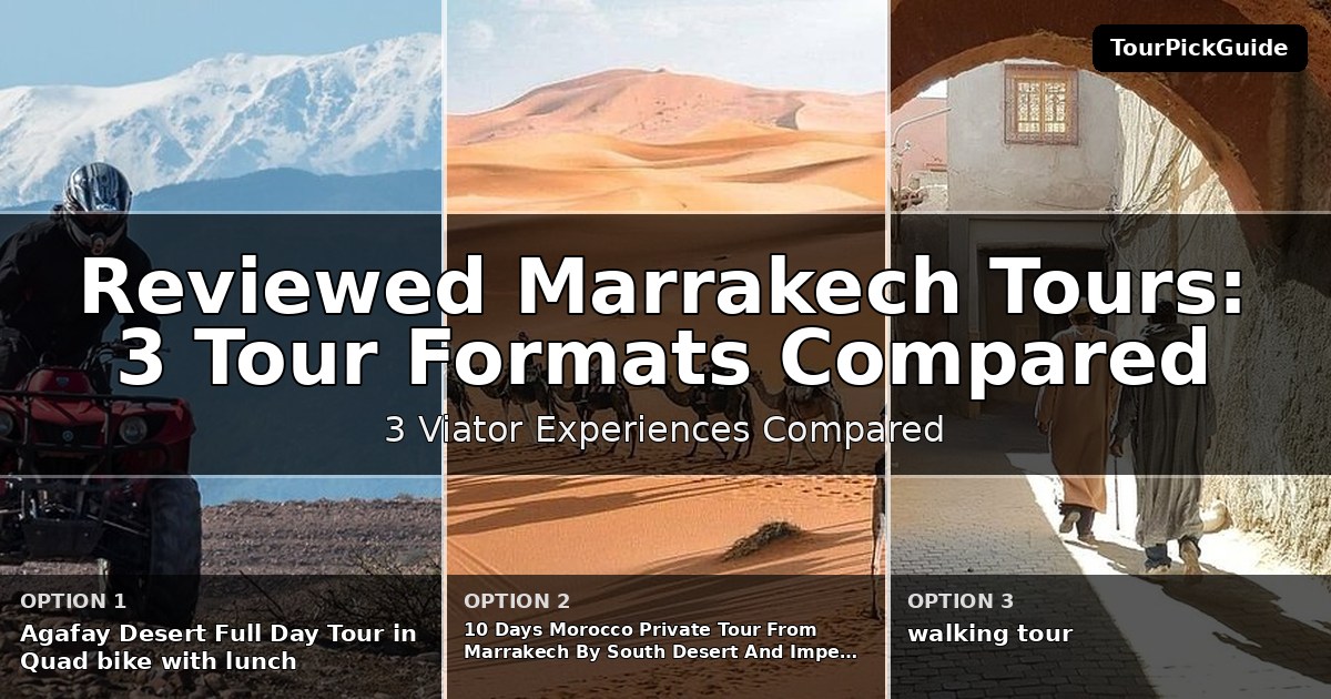 best reviewed Marrakech tours – three Viator experiences compared