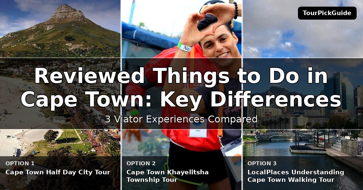best reviewed things to do in Cape Town – three Viator experiences compared