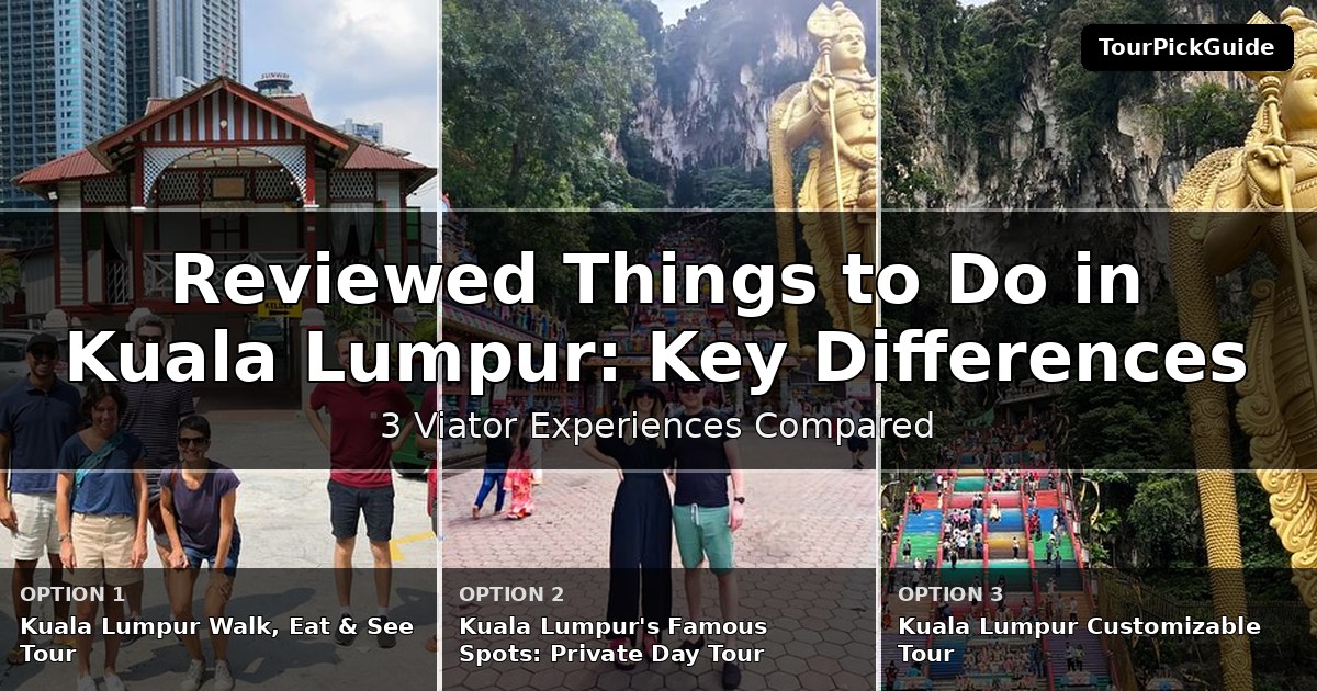 best reviewed things to do in Kuala Lumpur – three Viator experiences compared