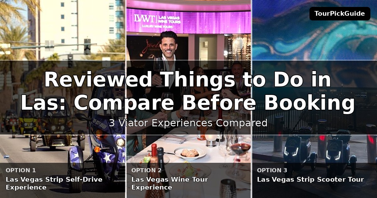 best reviewed things to do in Las Vegas – three Viator experiences compared