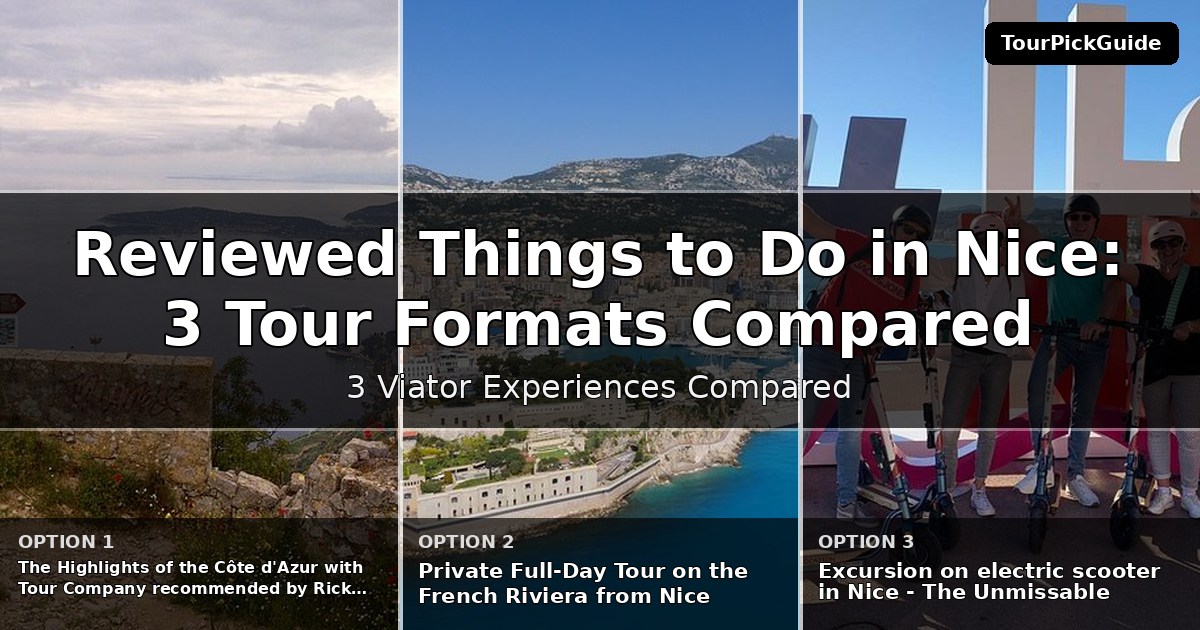 best reviewed things to do in Nice – three Viator experiences compared