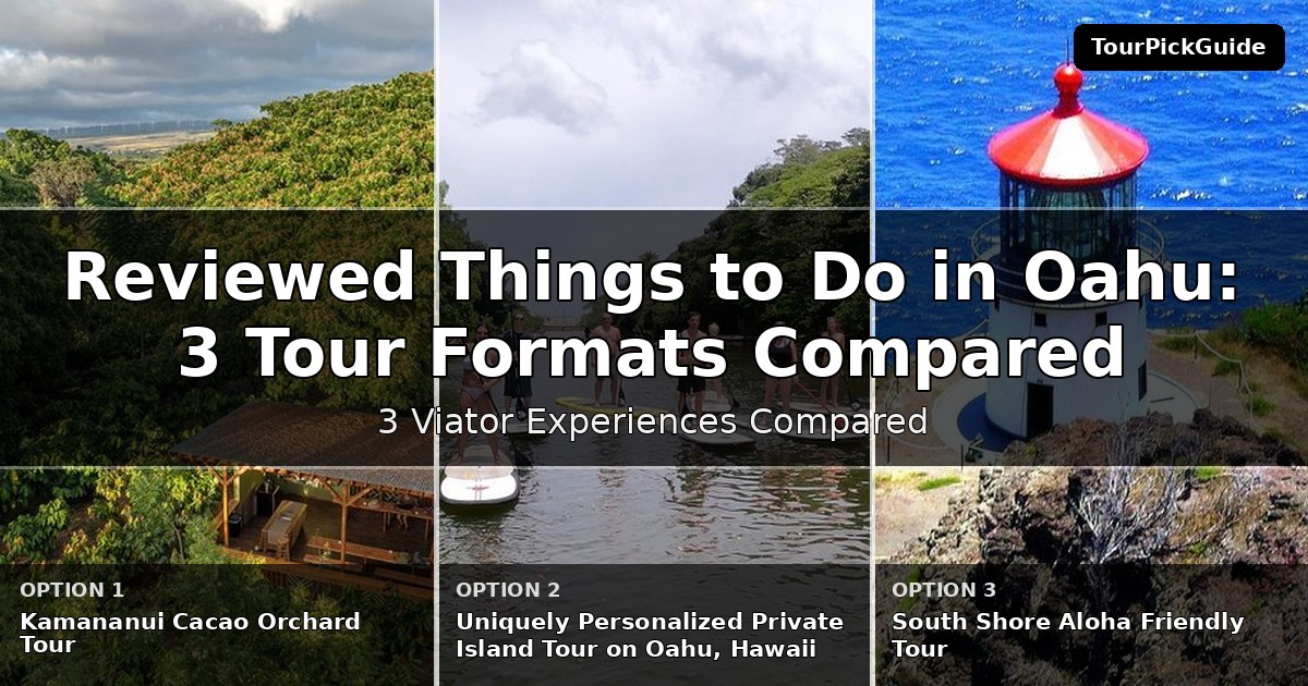 best reviewed things to do in Oahu – three Viator experiences compared