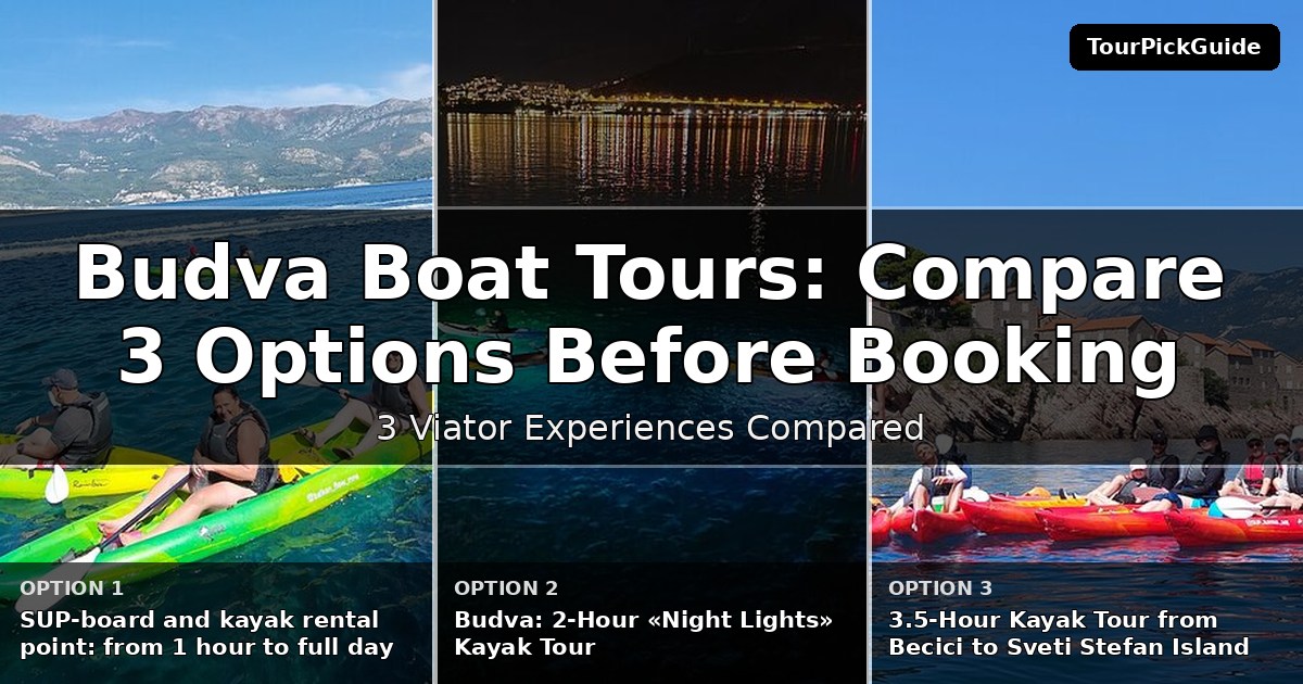 Budva boat tours – three Viator experiences compared