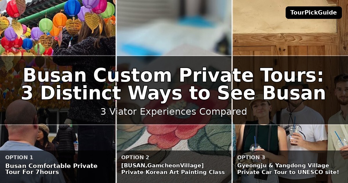 Busan custom private tours – three Viator experiences compared